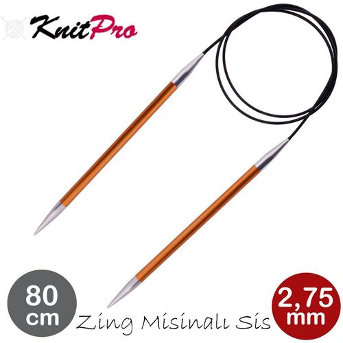 (47124) KNITPRO ZİNG MİSİNALI ŞİŞ 80 CM 2.75 MM