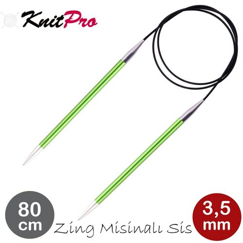 (47127) KNITPRO ZİNG MİSİNALI ŞİŞ 80 CM 3.5 MM