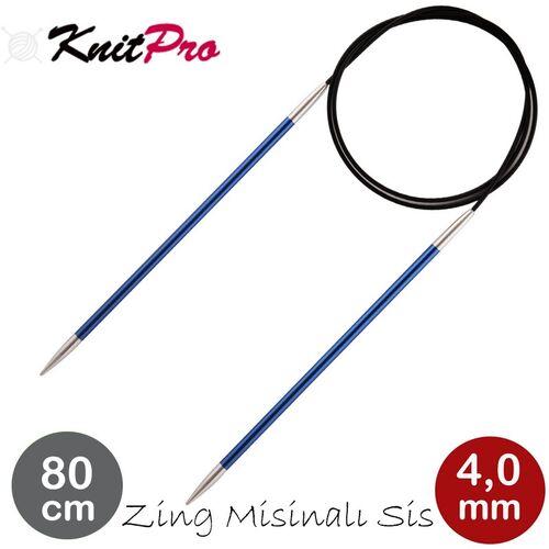 (47129) KNITPRO ZİNG MİSİNALI ŞİŞ 80 CM 4 MM