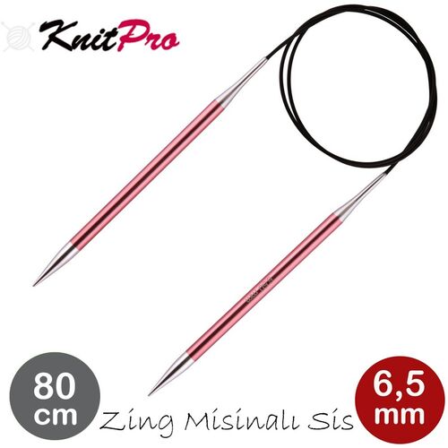 (47134) KNITPRO ZİNG MİSİNALI ŞİŞ 80 CM 6.5 MM