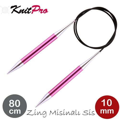 (47138) KNITPRO ZİNG MİSİNALI ŞİŞ 80 CM 10 MM