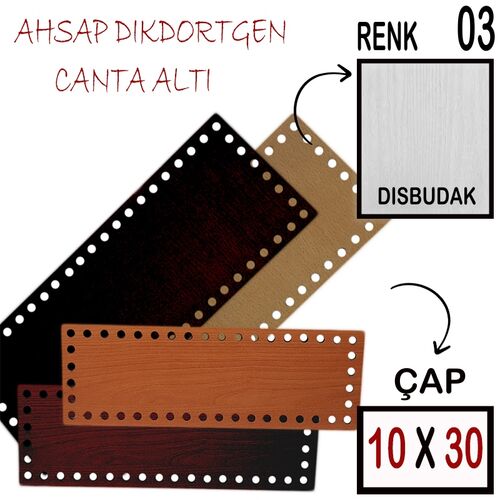 ÇANTA ALTI AHŞAP (CADK) 10X30 DİŞBUDAK BEYAZ