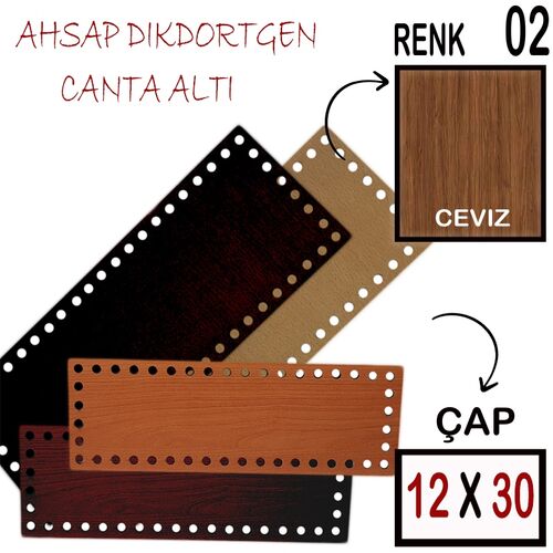 ÇANTA ALTI AHŞAP (CADK) 12X30 CEVİZ