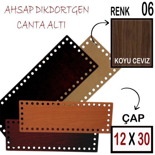 ÇANTA ALTI AHŞAP (CADK) 12X30 KOYU CEVİZ