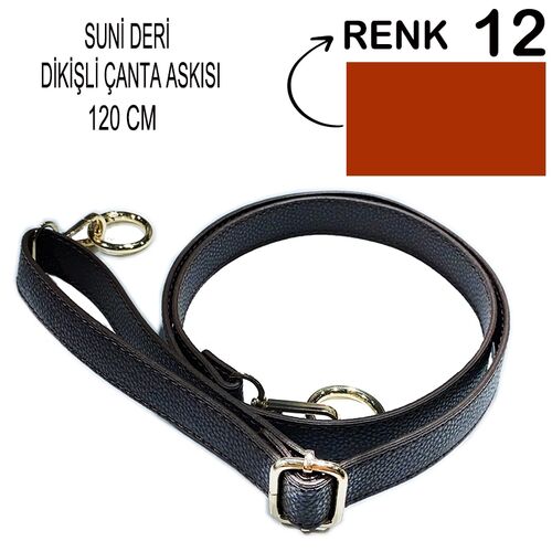 ÇANTA ASKISI (120 CM) SUNİ DERİ-DİKİŞLİ (CAS1) 12 KIRMIZI