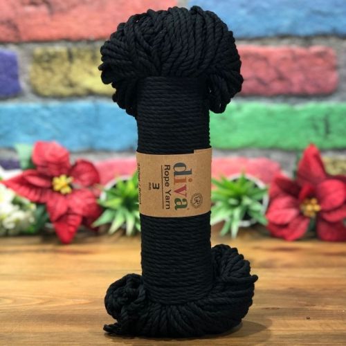 DİVA ROPE YARN (3 MM) 2111 BLACK