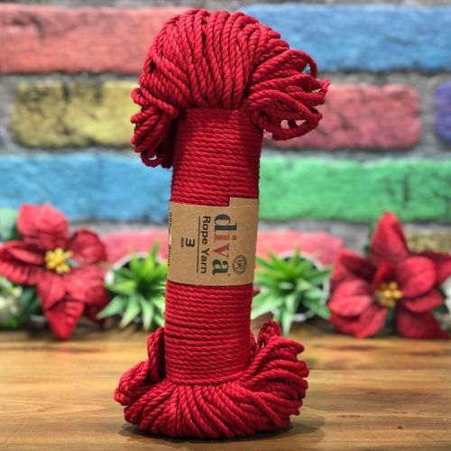 DİVA ROPE YARN (3 MM) 2126 RED