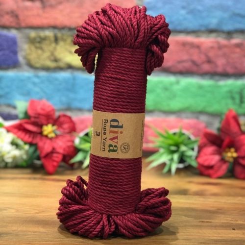 DİVA ROPE YARN (3 MM) 999 BURGUNDY