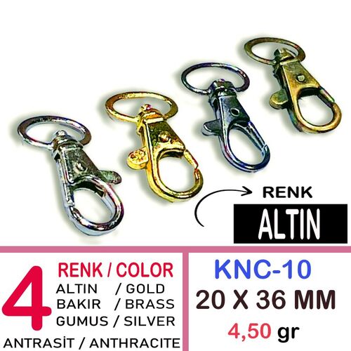 KNC10 METAL KANCA PAPAĞAN ALTIN