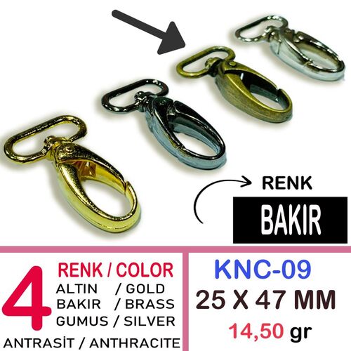 KNC9 METAL KANCA PAPAĞAN BAKIR