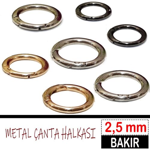 METAL ÇANTA HALKASI (MYH) 2.5 MM BAKIR