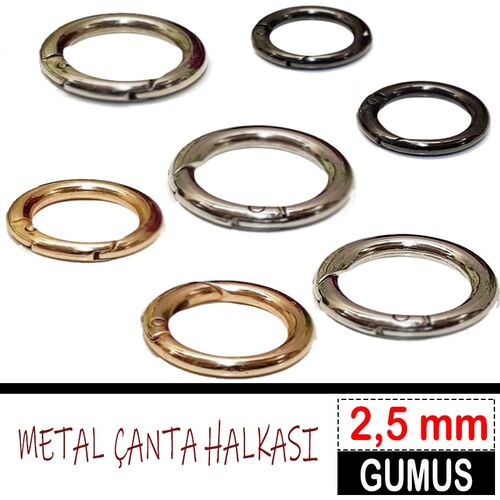 METAL ÇANTA HALKASI (MYH) 2.5 MM GÜMÜŞ