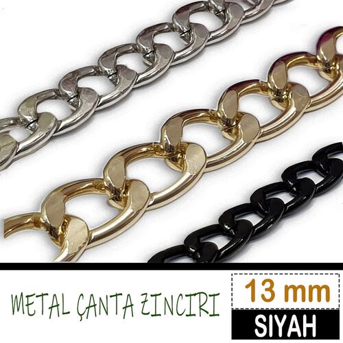 METAL ÇANTA ZİNCİRİ 1 MT (MCZ) 13 MM SİYAH