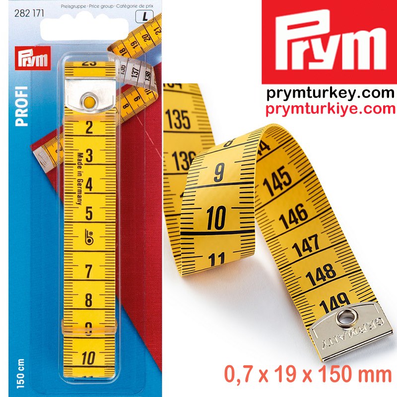 Prym Measuring Tape Cm-Inch Scale, 150 cm Tape Measure made in Germany