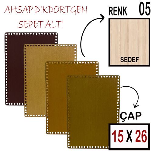 SEPET ALTI AHŞAP DİKDÖRTGEN (SADG) 15X26 SEDEF